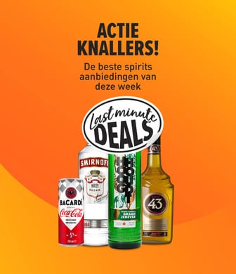 Actieknallers: sterke dranken met korting tot 25%